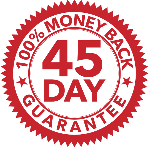 History Self-Paced Courses 45 day guarantee badge